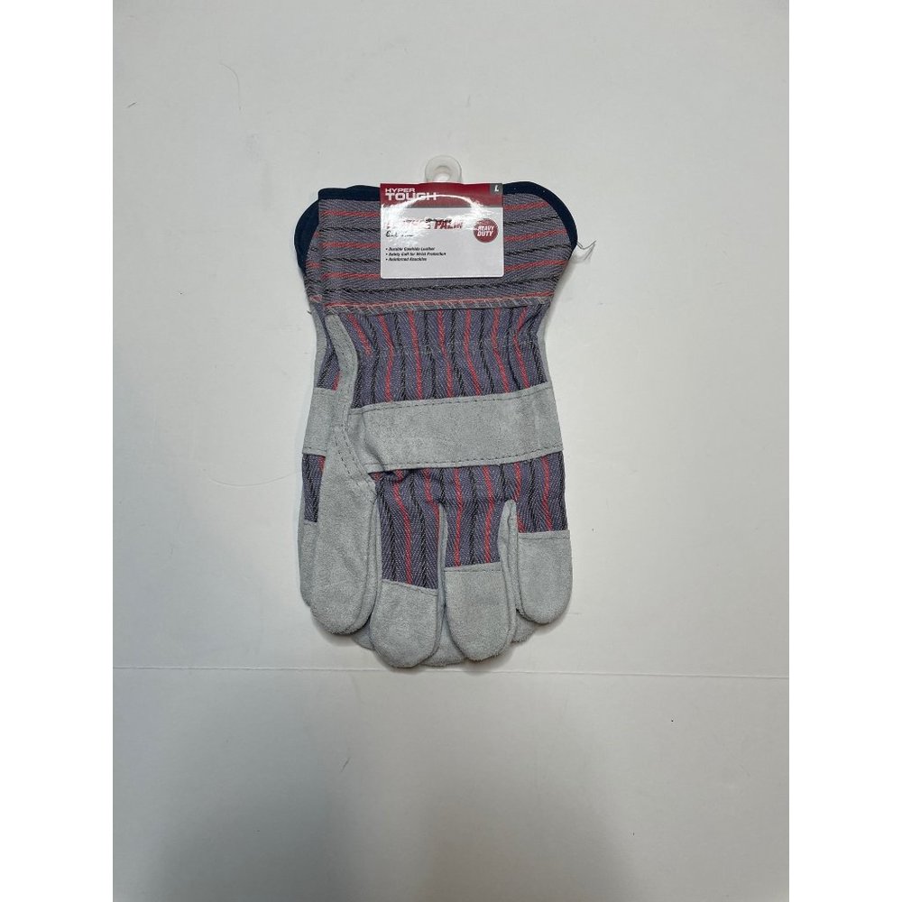 Hyper Tough Leather Palm Gloves Heavy Duty size L